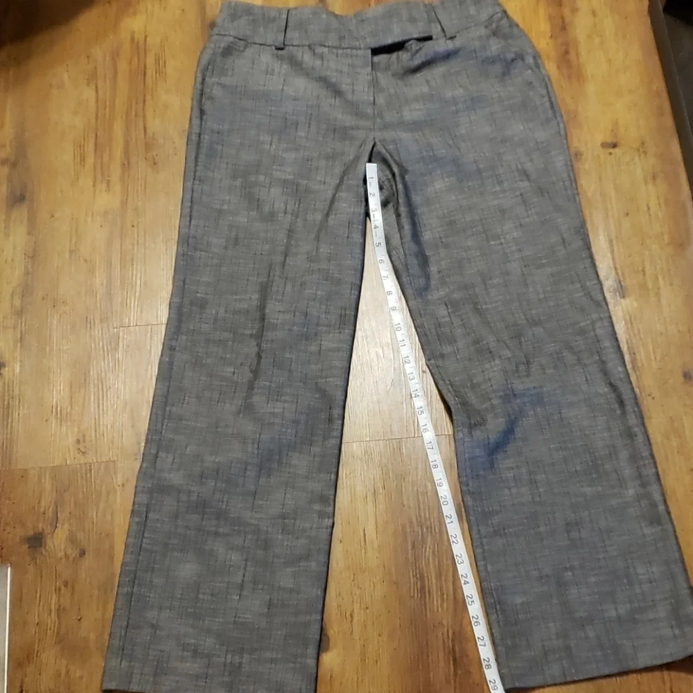 Larry levine hatched grey wide leg stretch trouser